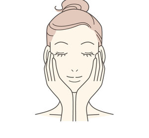 ハンドプレスで温めるイメージ