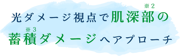 光ダメージ視点の肌深部の蓄積ダメージへアプローチ