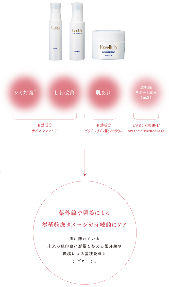 紫外線や環境による蓄積乾燥ダメージを持続的にケア