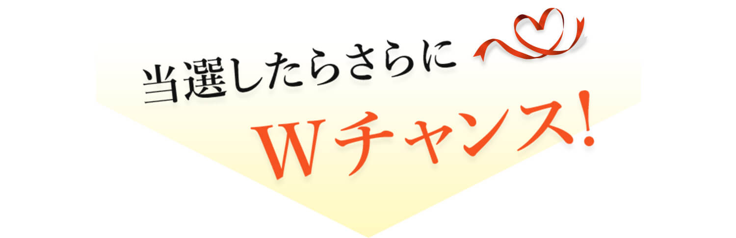 当選したらさらにWチャンス